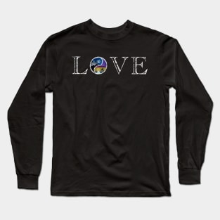 Love for mountains and oceans Yin yang zen outdoors Long Sleeve T-Shirt